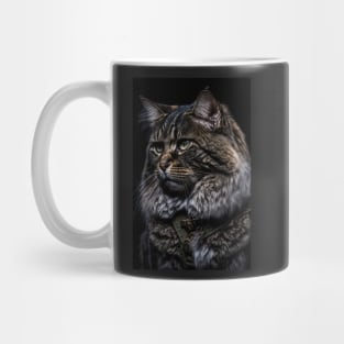 Cool cat portrait looking out in the distance Mug